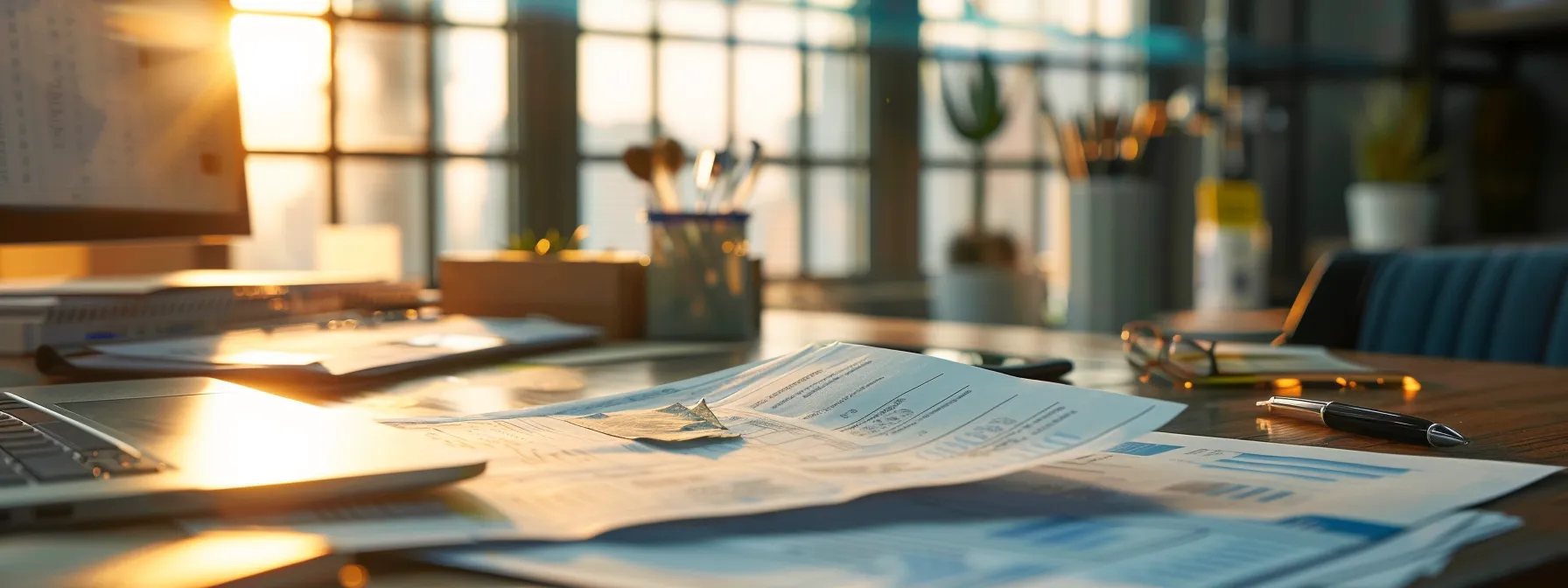 a pristine, well-lit desk with a close-up of a partially damaged cheque nestled among professional documents, conveying a sense of urgency and meticulous analysis in a business environment.