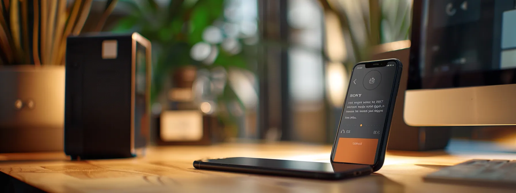 a vibrant, engaging scene showcasing a sleek smartphone displaying a mobile banking app interface, set against a blurred background of a modern office environment, symbolizing seamless online customer support for cheque orders.