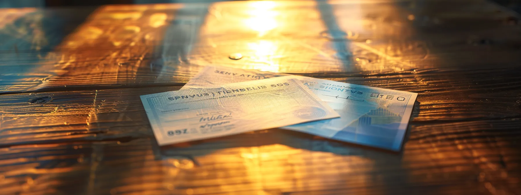 a sleek, custom-designed business cheque lies on a polished wooden desk, illuminated by soft, natural light, highlighting its professional branding and intricate security features that evoke trust and credibility.