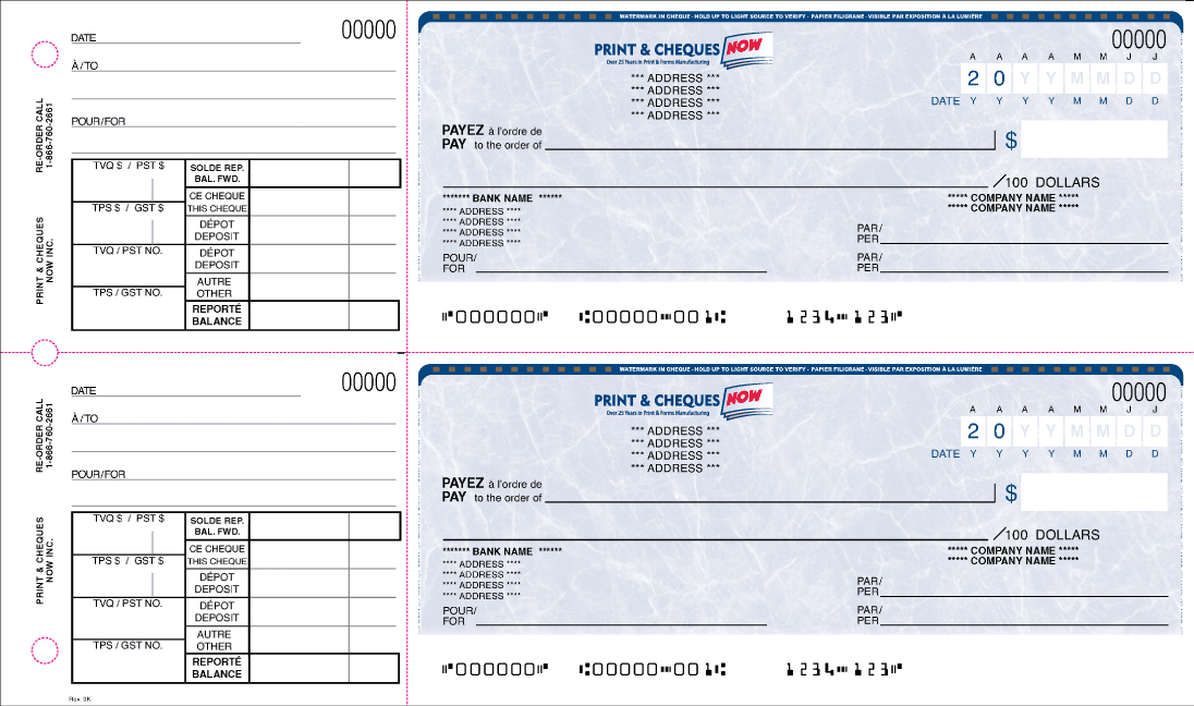 Premium Manual cheque book (no hologram, heat-sensitive ink)